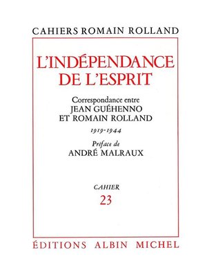 cover image of L'Indépendance de l'esprit